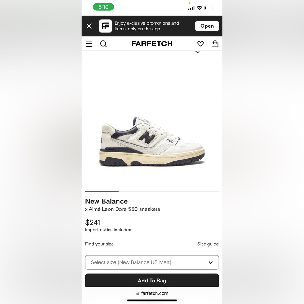 New Balance
x Aimé Leon Dore 550 sneakers